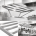 Thumbnail image #3 for Klinger's Trading 96-Inch Ceiling-Mounted Triple-Bar Stainless Steel Pot Rack
