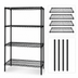 Thumbnail image #3 for Quantum 60 x 36 x 63 Inch Black Epoxy Antimicrobial Wire Shelving Starter Kit