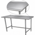 Thumbnail image #3 for Advance Tabco 108-Inch x 36-Inch 304 Stainless Steel Open Base Work Table with 1-1/2-Inch Rear Up-Turn