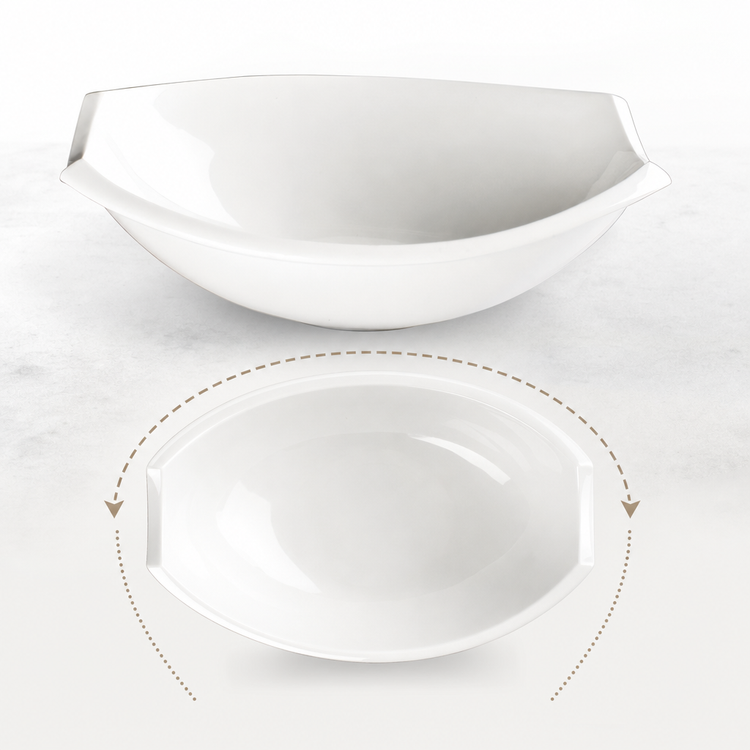 Product image #4 for Ardesia 8-Inch Oval Porcelain Bowl, 6 oz., Creamy White