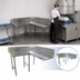 Thumbnail image #3 for Advance Tabco Korner Clean Left-Hand L-Shaped Corner Dishtable, 47-Inch, 14-Gauge 304 Stainless Steel