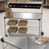 Thumbnail image #4 for Metro Chain Reaction Mobile Order Staging Cart / Drive-Thru Station with Solid Stainless Steel Top, 48 x 24 Inch