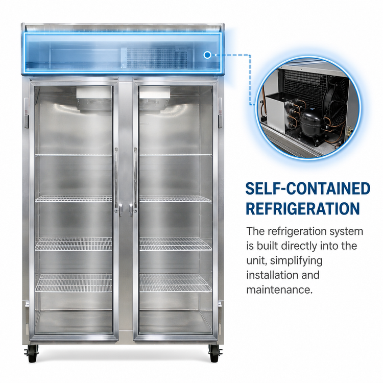 Product image #3 for Continental Refrigerator 2FNSSGD Two-Section Standard Depth Display Freezer with Narrow Glass Doors