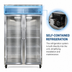 Thumbnail image #3 for Continental Refrigerator 2FNSSGD Two-Section Standard Depth Display Freezer with Narrow Glass Doors