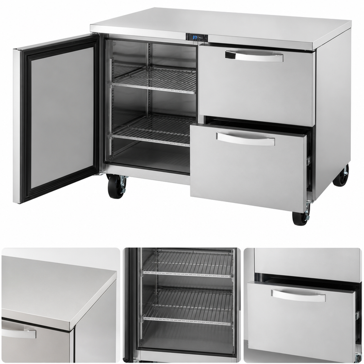 Product image #3 for True SPEC SERIES TUC-48D-2-HC~SPEC3 Two-Section Undercounter Refrigerator with 1 Door and 2 Drawers
