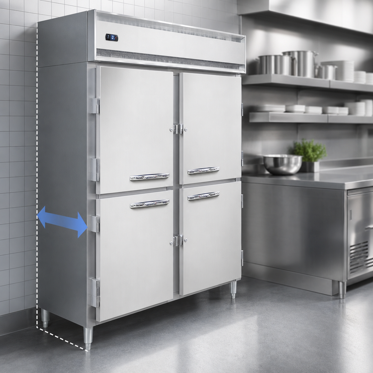 Product image #3 for Continental Refrigerator Designer Line D2FESNHD Two-Section Shallow Depth Reach-In Freezer