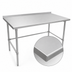Thumbnail image #3 for John Boos Stallion Stainless Steel Work Table, 108W x 24D, 16-Gauge Top, 1-1/2 Inch Rear Riser