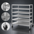 Thumbnail image #3 for Channel Manufacturing 6-Shelf Mobile Cooling Aluminum Shelving Cart with 5-Inch Swivel Casters, 47.5 x 25 x 70.5 Inches
