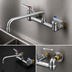 Thumbnail image #3 for T&S Brass Wall Mount Mixing Faucet with 12-Inch Swing Nozzle and 8-Inch Adjustable Centers