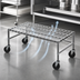 Thumbnail image #3 for Eagle Group Mobile Chrome Wire Dunnage Rack with 5-Inch Casters, 30 x 18 x 14 Inches, 800 lb Capacity
