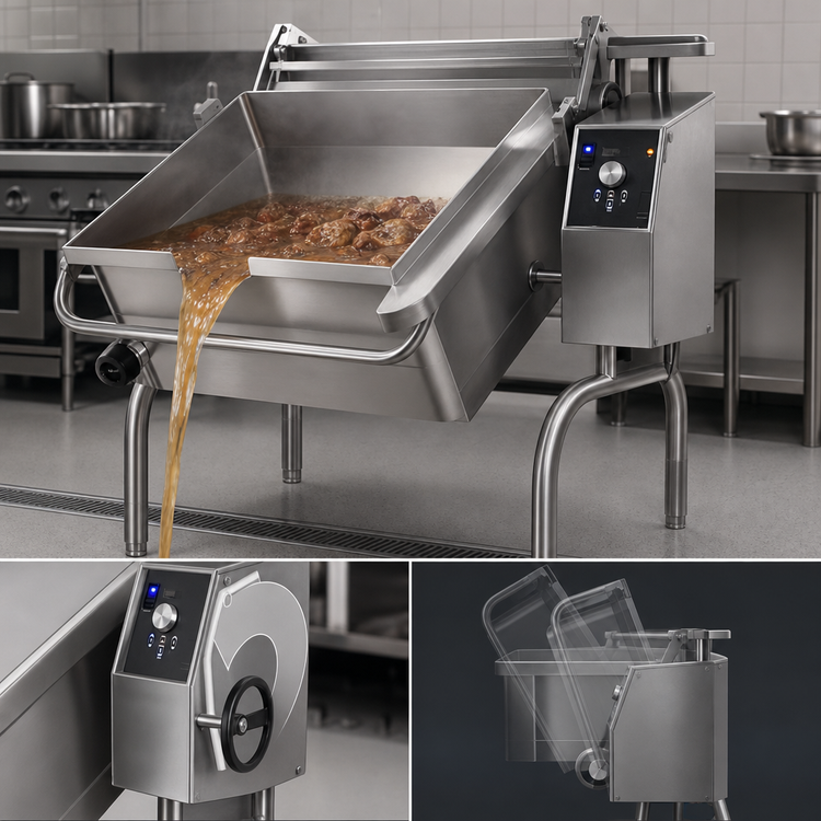 Product image #3 for Groen 40-Gallon Gas Power Tilting Braising Pan with Classic Controls