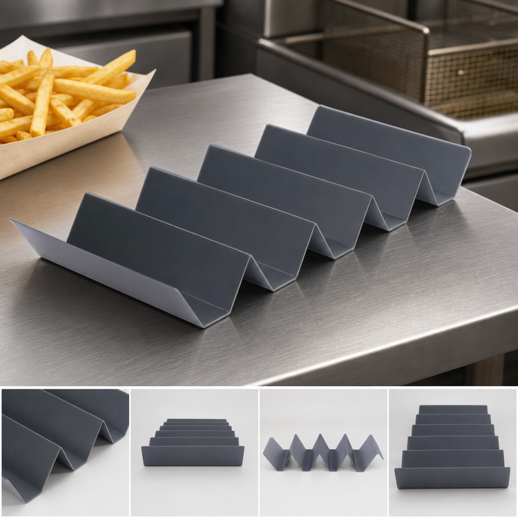 Product image #3 for Hatco 5-Pleat Hard Coated French Fry Box Tray