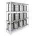 Thumbnail image #3 for John Boos 93-Inch Wide Aluminum Keg Rack with 3 Shelves and 10 Keg Capacity