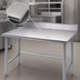 Thumbnail image #3 for Advance Tabco 30 x 24 Inch 14 Gauge 304 Stainless Steel Work Table with 5 Inch Backsplash