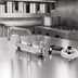 Thumbnail image #3 for T&S Brass B-1172-CR Deck-Mount Workboard Mixing Faucet with 8-Inch Centers, 8-Inch Swing Nozzle and Side Spray