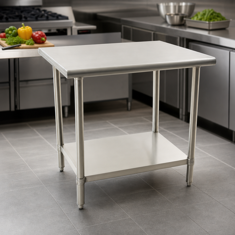 Product image #3 for Eagle Group BlendPort SL Series All-Stainless Steel Flat Top Work Table with Undershelf, 72 x 24 Inches