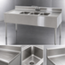Thumbnail image #3 for Eagle 2200 Series Three-Compartment Underbar Sink Unit with Left Drainboard, 48 x 24 x 33-1/2 Inches