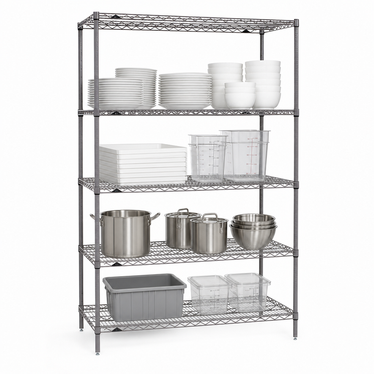 Product image #3 for Metro Super Erecta 42"W x 21"D x 74"H 4-Shelf Wire Starter Shelving Unit
