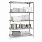 Thumbnail image #3 for Metro Super Erecta SE-214274K4-S-4 42"W x 21"D x 74"H 4-Shelf Stationary Gray Epoxy Wire Starter Shelving Unit