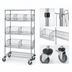 Thumbnail image #3 for Quantum Mobile Basket Storage Unit with 3 Adjustable Baskets and Wire Shelves