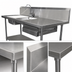 Thumbnail image #3 for Advance Tabco Poly-Vance 72-Inch x 30-Inch Stainless Steel Prep Table Sink Unit with Dual Bowls and Sliding Cutting Board