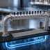Thumbnail image #3 for Glastender Countertop Pipe Pass-Thru Glycol-Cooled Draft Dispensing Tower with 12 Stainless Steel Faucets