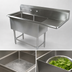 Thumbnail image #3 for John Boos Pro-Bowl 2-Compartment Stainless Steel Sink with Right Drainboard and 10-Inch Backsplash