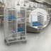 Thumbnail image #3 for Channel Manufacturing Standard Series Double Section Aluminum Cafeteria Tray Rack, 60 Tray Capacity, 14 x 18 Inch Trays