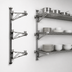 Thumbnail image #3 for Eagle Group Valu-Gard Adjustable Post Wire Wall Mount 3-Shelf Mid Unit for 14-Inch Shelves, 54-Inch Post