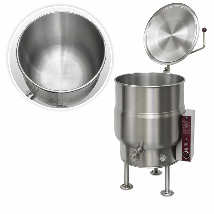 Product image #3 for Crown EL-20 20 Gallon Electric Stationary Steam Kettle with 2/3 Jacket