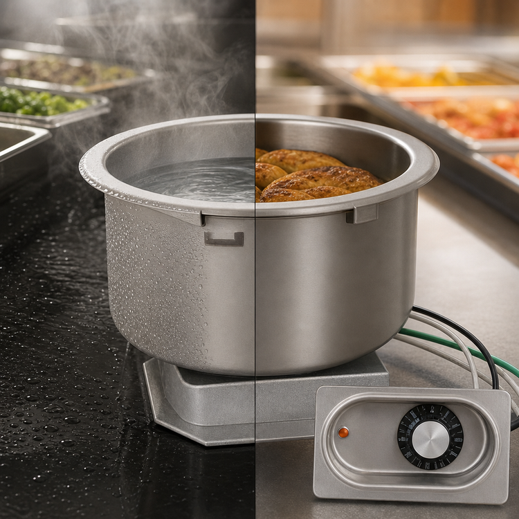 Product image #3 for Eagle Group 11-Quart Round Drop-In Electric Food Warmer with Drain, Infinite Control, 208V