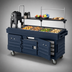 Thumbnail image #3 for Cambro CamKiosk 4-Pan-Well Insulated Food Cart, No Roof, Navy Blue