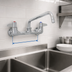 Thumbnail image #3 for T&S Brass equip 8-Inch Wall Mount Mixing Faucet with 12-Inch Swing Nozzle, Lever Handles, and Ceramic Cartridges