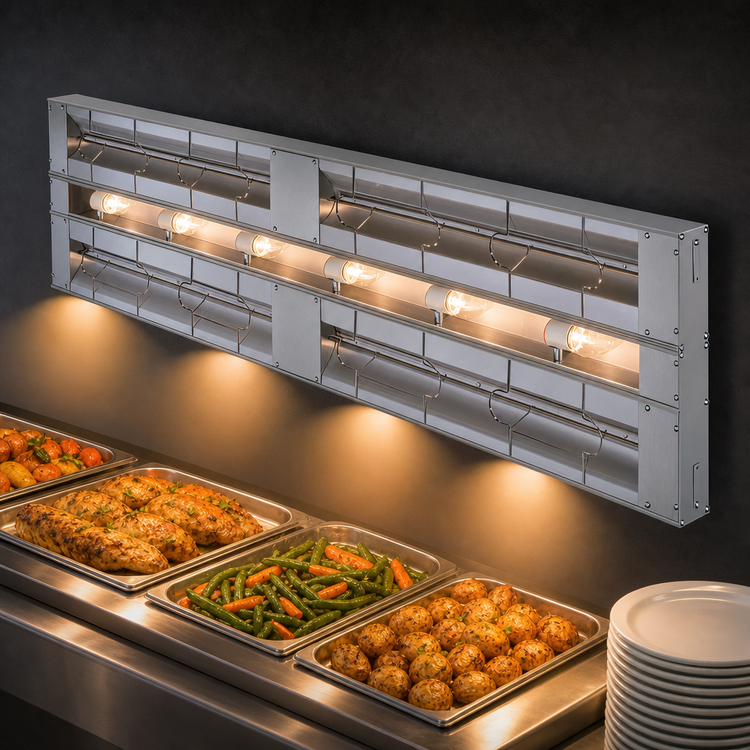 Product image #3 for Hatco Glo-Ray 18-Inch Double Lighted Infrared Strip Heater, Aluminum, 820 Watts