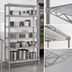 Thumbnail image #3 for Valu-Master 5-Tier Stationary Wire Shelving Starter Unit, 48W x 18D x 86H, Pewter Gray Epoxy