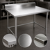 Thumbnail image #3 for Stallion 60 x 36 Inch 16 Gauge Stainless Steel Work Table with 5-Inch Backsplash and Open Galvanized Base
