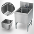 Thumbnail image #3 for Prestige Signature Series 1-Compartment Underbar Bar Sink Unit with Faucet, 24-Inch Wide