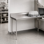 Thumbnail image #3 for Eagle Group CDTR-36-16/4-SL-X Straight Clean Dishtable, Left-to-Right, 36"W x 30"D, 16-Gauge 430 Stainless Steel, 8" Backsplash