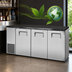 Thumbnail image #3 for 72-Inch Three-Door Solid Swing Back Bar Cooler, 24-Inch Deep, Stainless Steel Exterior, Black Sub Top