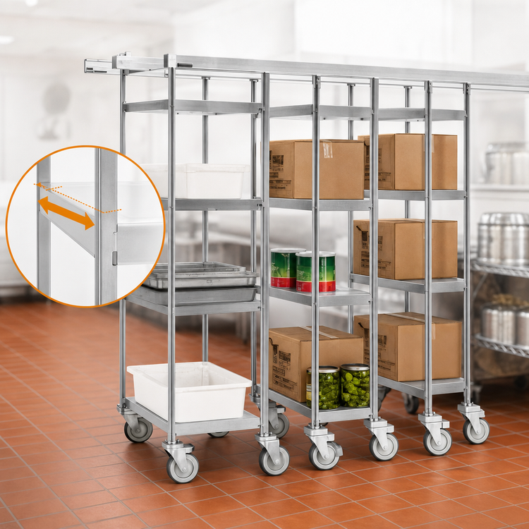 Product image #3 for Master Trak Overhead Track High-Density Storage Mobile Unit Kit for 18-Inch Shelves