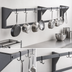 Thumbnail image #3 for Eagle Group WM72PR Wall-Mounted Stainless Steel Double-Bar Pot Rack with 12 Hooks, 72 Inch