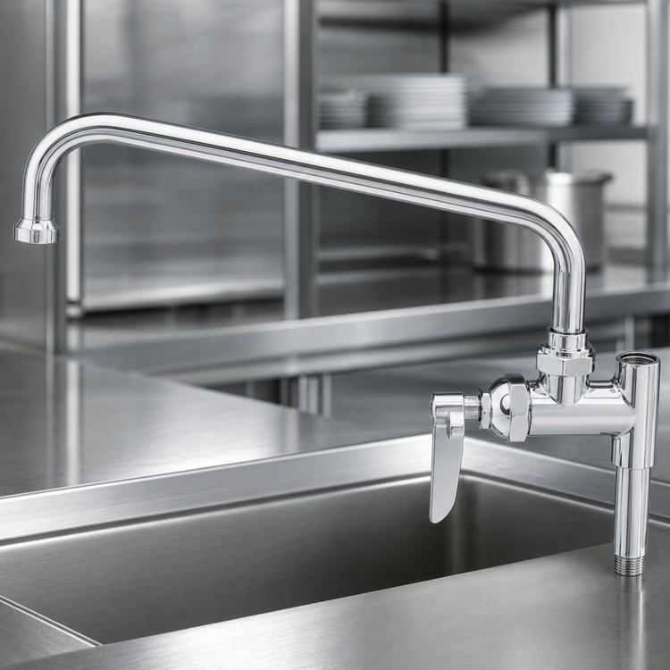 Product image #3 for T&S Brass Add-On Faucet for Pre-Rinse Units with 18-Inch Swing Nozzle