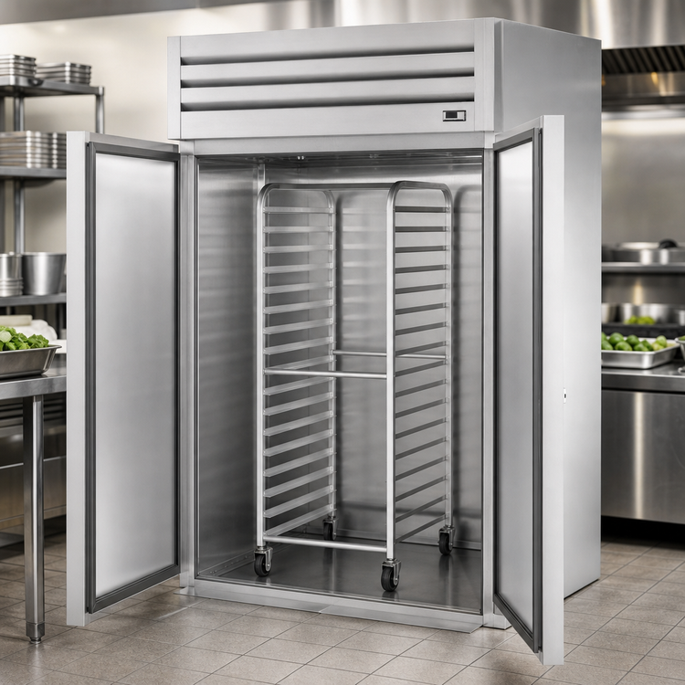 Product image #3 for True SPEC SERIES Roll-In 2-Section Self-Contained Refrigerator with Stainless Steel Doors and Locks