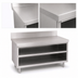 Thumbnail image #3 for La Rosa 18-Inch Wide x 28-Inch Deep Stainless Steel Utility Stand with Open Shelf Base and Rear Splash