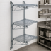 Thumbnail image #3 for Quantum Wall-Mounted Cantilever Starter Shelving Unit with 3 Wire Shelves, 54-Inch Posts, Gray Epoxy Antimicrobial Finish
