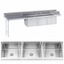 Thumbnail image #3 for 83-Inch Left-Drainboard 3-Compartment Stainless Steel Dishtable Sink