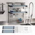Thumbnail image #3 for Metro SmartWall Life Two-Shelf Wall-Mounted Starter Kit for Sinks
