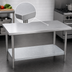 Thumbnail image #3 for Duke Manufacturing 30 x 30 Inch 16-Gauge Stainless Steel Work Table with Galvanized Undershelf