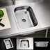 Thumbnail image #3 for Weld-In Seamless Single-Compartment Sink with 16 x 20 x 8 Inch Bowl, 304 Stainless Steel