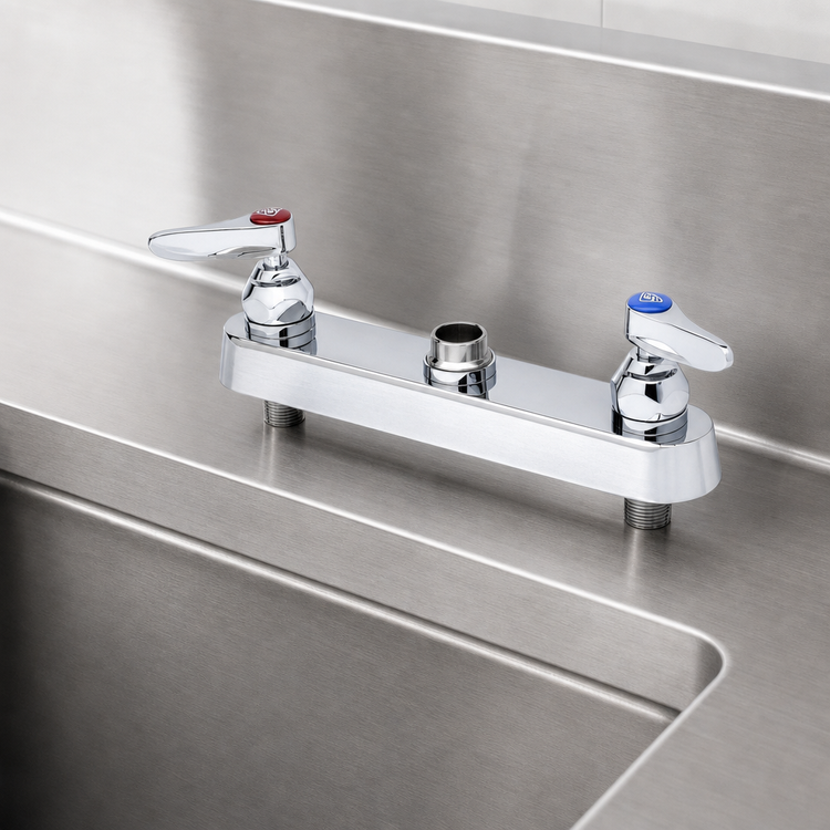 Product image #3 for T&S Brass B-1120-LN Workboard Faucet, Deck Mount, 8-Inch Centers, Less Nozzle